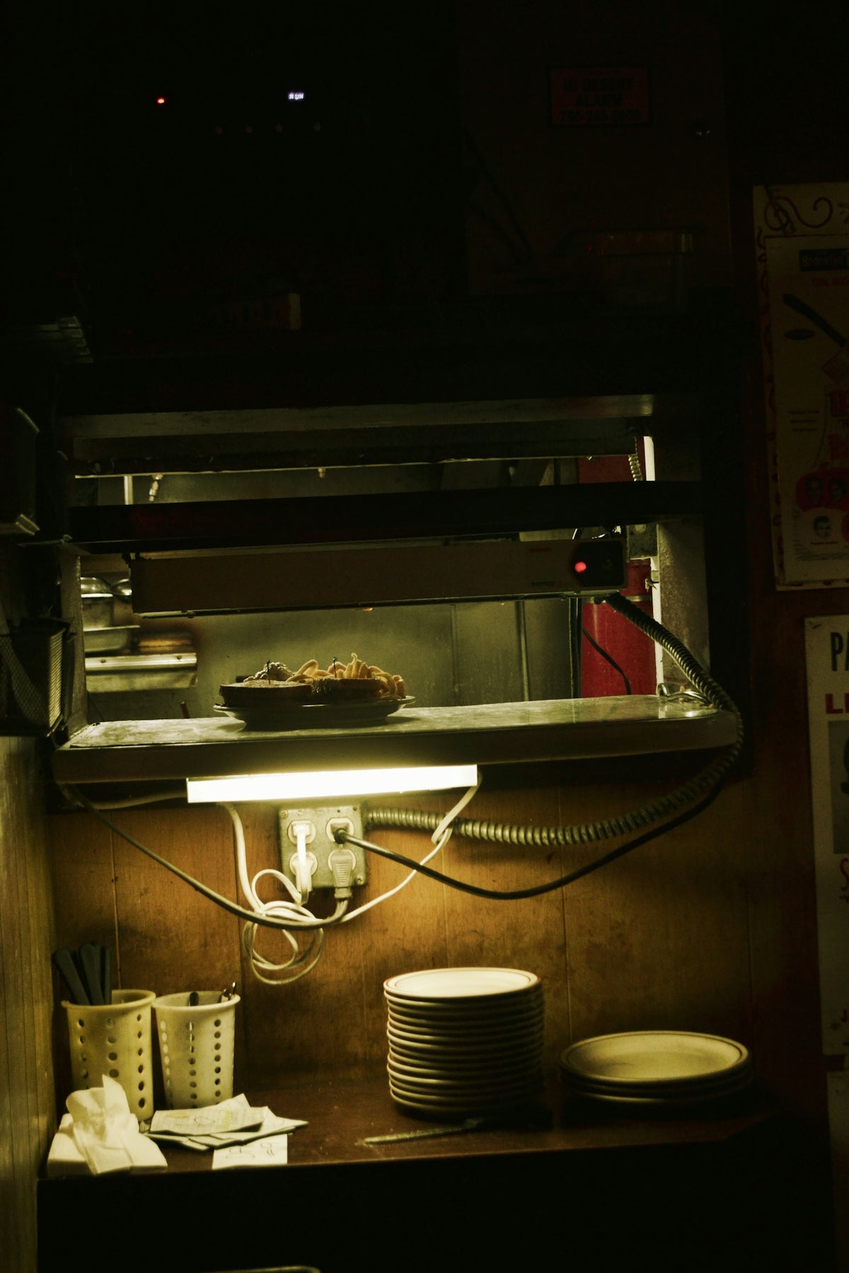 a kitchen with a lot of food on the counter