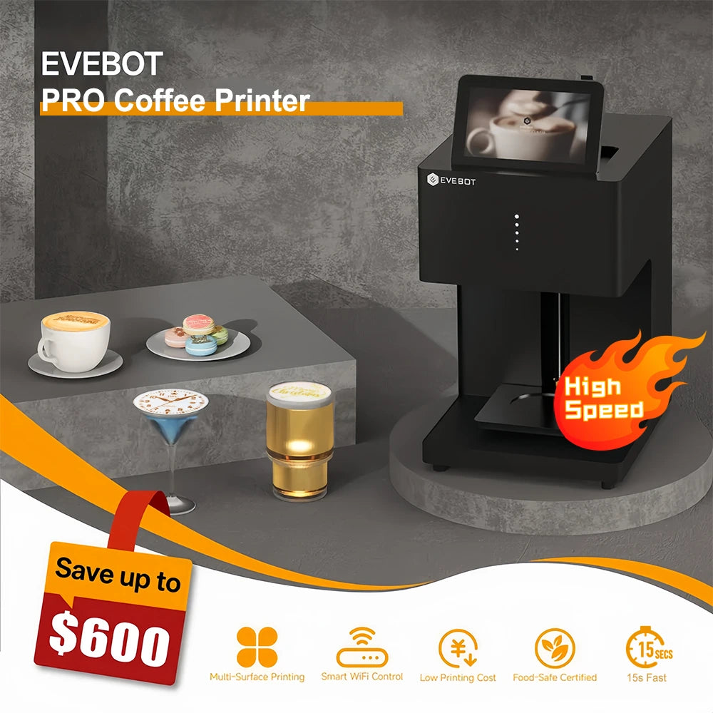 Evebot PRO Coffee Printer on 2025 Black Friday Sale